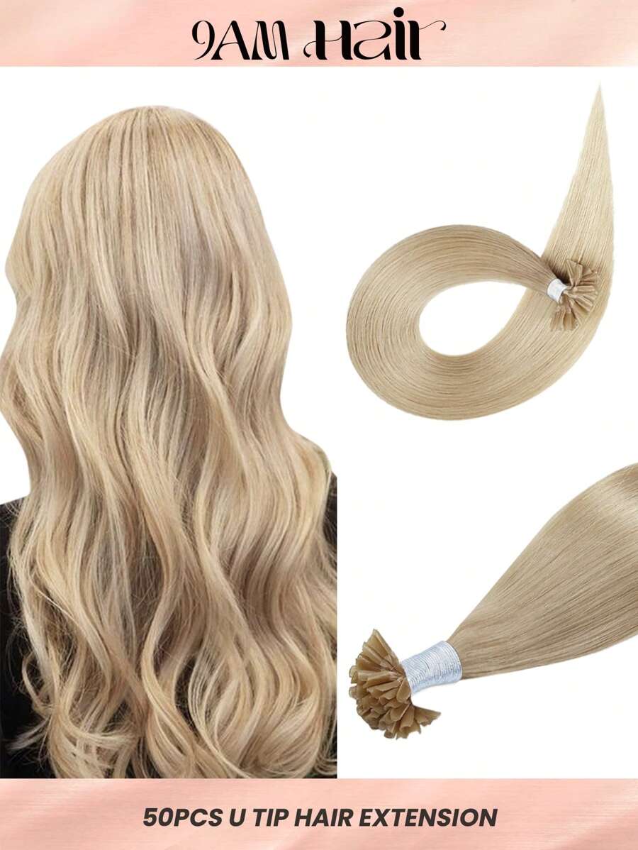 18-22 Inch 150% 1 Unit 50pcs Straight U Tip Human Hair Extension Hair Extensions Halloween Costumes - S22 - View 1
