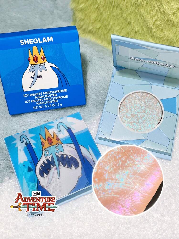 Adventure Time | SHEGLAM Icy Hearts 多彩提亮粉 品牌 美容 化妝 化妝品 適合女性與女孩 完美搭配夏季春季 Y2K 時尚 流行 生日 母親節禮物 假期 派對準備就緒 最佳顏色 - 彩色 - 查看 1