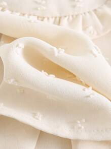 Cozy Pixies 2 件装女婴花卉印花圆领短款泡泡袖荷叶边下摆套头衫和腰部弹力短裤套装