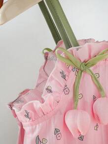 SHEIN Vintaside Kids Vestido sin mangas de línea A con estampado floral digital para niñas jóvenes, atuendo casual de playa y fiesta para el verano
