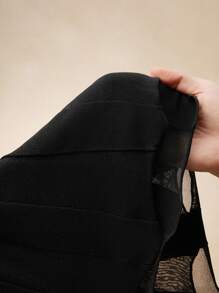 Anewsta 新款时尚半透明修身连衣裙，适合春季、夏季、休闲、优雅、度假、老钱场合 - 黑色 - 查看 7