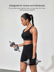 GLOWMODE Bequeme Fitness-Handschuhe mit verstärkter Handfläche, Strechmesh-Material, Trainingshandschuhe für Fitnessstudio