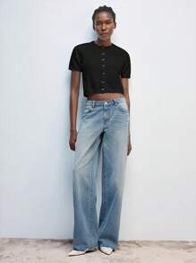 Maija 2025秋冬新款黑色针织钩花圆领前开单排扣金属蝴蝶结纽扣厚柔软针织女开衫毛衣百搭优雅都市浪漫西部朋克Y2K乡村音乐节复古韩国机场旅行街头婚礼嘉宾生日万圣节商务休闲办公室约会派对外出机场返校秋冬女装 - 黑色 - 查看 7