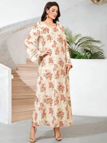 SHEIN Najma Váy phong cách Ả Rập đơn giản thanh lịch dành cho nữ, phù hợp cho mùa hè - Nhiều màu - Xem 5