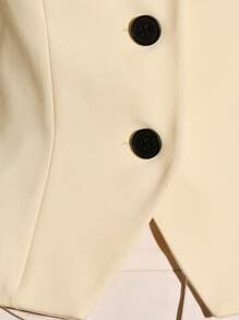 AiiRZ Sleeveless Button Down Tailored Waistcoat Professional Formal Office Vest Business Workwear Classic V-Neck Top Fall Winter Spring Essential - Yellow - View 6