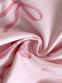 SHEIN Tween Girl' Pink Butterfly Print Flare Pants, Knitted, Comfortable, Casual, Elegant, Lovely, For Spring/Summer/Autumn Young Girl Pants Young Girls Leggings