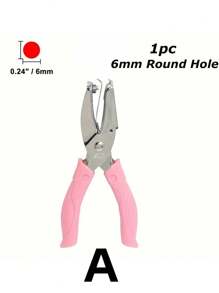 SHEIN 1pc Metal Handheld Paper Punch Punchers With Soft Grip,Star Hole Punch,Hand Grip Type Labor-Saving Puncher, Heart Hole Punch,Holes For DIY Craft Tag Back To School - Multicolor - View 5