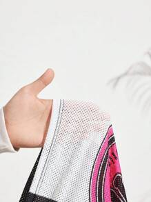 Slaydiva New Spring/Summer Music Festival Sports Street Style Letter Print Contrast Color Short Sleeve T-Shirt For Women