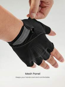GLOWMODE Bequeme Fitness-Handschuhe mit verstärkter Handfläche, Strechmesh-Material, Trainingshandschuhe für Fitnessstudio
