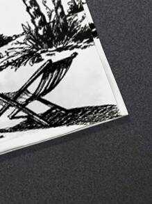 Manfinity RSRT 男士热带印花短袖休闲衬衫 - 白色 - 查看 7