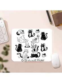 ROMWE Anime 可爱简约猫咪图案防滑防水加厚鼠标垫，鼠标垫 998665 - 彩色 - 查看 5