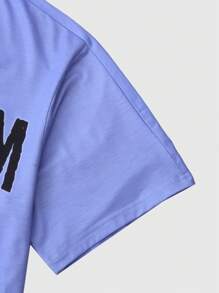 ROMWE MEN Street Life Men's Vintage Casual Digital Print Single-Sleeve T-Shirt
