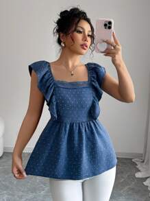 Elenzga Women's Woven Cut Floral Casual Summer Shirt