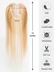 发饰 真人发 透明蕾丝基座 3*4 英寸 女士假发 隐形 自由部分发饰 接发 - S18/613 - 查看 5