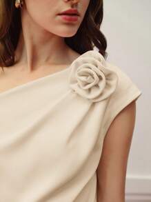 MOTF PREMIUM STEREO FLORAL TOP & PANTS - Apricot - View 2