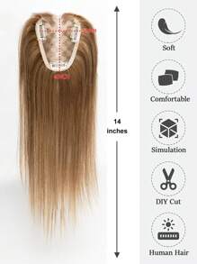 发饰 真人发 透明蕾丝基座 3*4 英寸 女士假发 隐形 自由部分发饰 接发 - S4/27 - 查看 7