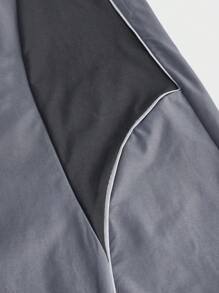 Manfinity VCAY 大码男士黑灰色宽松梭织长裤，街头风格