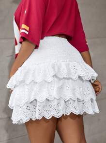 Dripcurv Jupe moulante grande taille avec détail de dentelle blanche, design casual, toute l'année, pour les vacances de printemps/été, convient pour l'été, l'été bleu, les tenues de vacances pour femme, Pâques, le printemps, l'Ouest, les tenues de bureau pour femmes, les tenues de rave, la jupe pour baby shower, le style cottagecore, les tenues de campagne pour femmes, chic, jupes élégantes pour femmes, jupe de plage, jupe de remise des diplômes, jupe de vacances, jupe de Pâques, jupe d'été