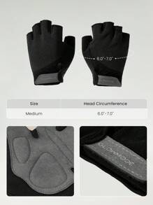 GLOWMODE Bequeme Fitness-Handschuhe mit verstärkter Handfläche, Strechmesh-Material, Trainingshandschuhe für Fitnessstudio