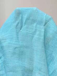 Swim Vcay 1pc Plus Size Women Solid Color Sleeveless Loose A-Line Beach Cover Up For Summer Beach Vacation