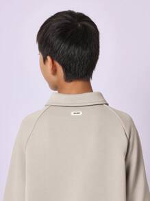 SUMWON 运动休闲两件套运动服套装半拉链 Polo 领运动衫慢跑裤搭配撞色侧板运动训练休闲装春秋冬 - 彩色 - 查看 6