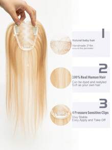 发饰 真人发 透明蕾丝基座 3*4 英寸 女士假发 隐形 自由部分发饰 接发 - S18/613 - 查看 6