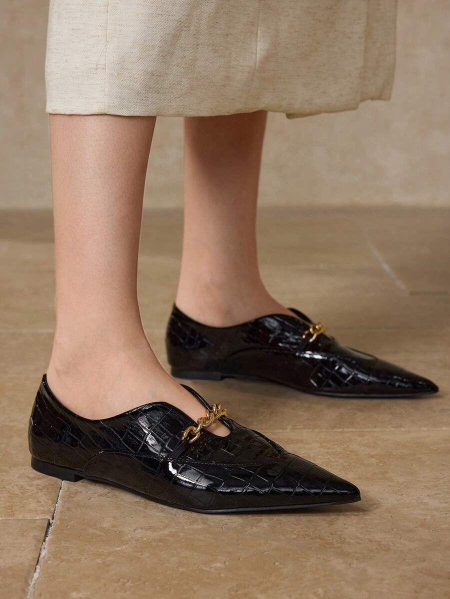 MOTF PREMIUM 平底圆头高跟鞋，百搭不疲劳，透气优雅