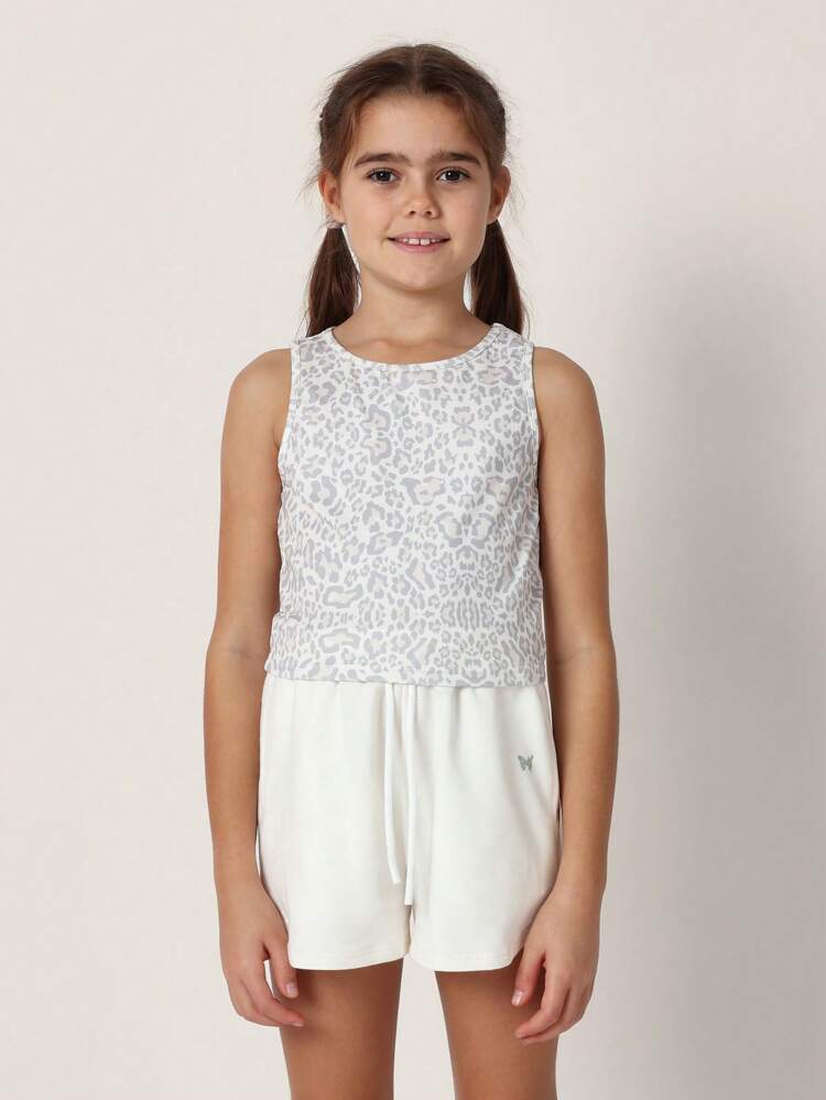 Pink Cropped Sleeveless Basic Tank Top Cami Essential