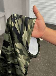 Muchica 大码休闲迷彩高腰七分紧身裤 - 彩色 - 查看 6