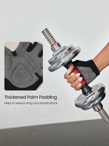 GLOWMODE Bequeme Fitness-Handschuhe mit verstärkter Handfläche, Strechmesh-Material, Trainingshandschuhe für Fitnessstudio