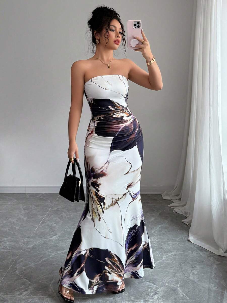 Rafferiza Women's Holiday Floral Print Dress - Multicolor - View 1