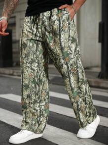 Manfinity LEGND Leggings de estampado digital, minimalistas y de moda, apropiados para el verano