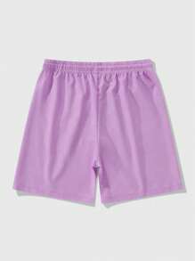 ROMWE MEN Street Life Men's Printed Woven Shorts, Suitable For Everyday Wear In Spring/Summer - Pink - View 2
