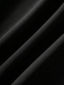 SHEIN Explorewe Teen Boy Street Fashion Round Neck Letter Print T-Shirt - Black - View 3