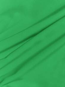 SHEIN CURVE+ Váy suông rộng rãi thoải mái Curve Plus Slayr cỡ lớn, váy sơ mi cỡ lớn bồng bềnh cho phụ nữ cỡ lớn theo phong cách Boho Vacation - màu xanh lá - Xem 11