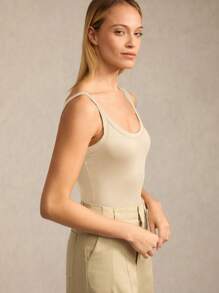 SHEIN BASICS 4件/組 女款素色針織連身衣，休閒風格棕色夏季女裝 - 彩色 - 查看 5