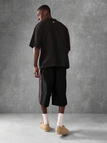 SUMWON 运动性能运动短裤侧条纹松紧腰带篮球训练跑步健身夏季运动服透气舒适运动服