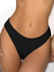 SHEIN ICON 纯色休闲日常泳裤，简约时尚，适合夏季海滩度假聚拢泳衣