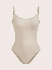 SHEIN BASICS 3 件装女士休闲基本款细肩带吊带紧身衣，适合夏季 - 彩色 - 查看 5