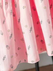 SHEIN Vintaside Kids Vestido sin mangas de línea A con estampado floral digital para niñas jóvenes, atuendo casual de playa y fiesta para el verano