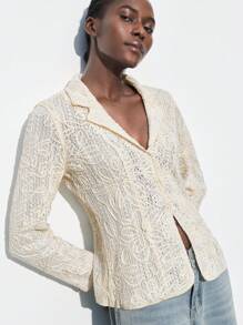 Maija 2025 Spring & Summer New Fashionable Embroidered Collar Casual Top, Comfortable For Music Festival, Beach Vacation, Everyday Casual, Romantic Urban Resort, Suitable For Outing, Party, Wedding, Graduate Season