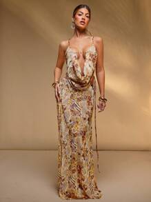 Hauture 女士印花装饰链摆领上衣