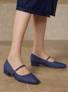 MOTF PREMIUM 女士时尚通勤舒适百搭平底鞋 - 藍色 - 查看 3