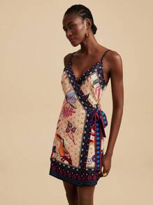 Travachic 热带印花无袖连衣裙，简约时尚，适合夏季，适合夏季，女式夏季服装，夏季，夏季服装，女式，女式音乐会服装，波西米亚风，热带度假，浪漫女士夏季连衣裙，波西米亚风女士连衣裙，女士度假连衣裙，新品女式连衣裙 - 彩色 - 查看 4