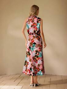 SHEIN Clasi Abito midi elegante da donna con stampa floreale