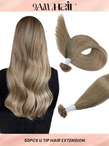 Extensiones de cabello humano recto de 18-22 pulgadas con 150% de densidad, extensiones de cabello - S20 - Ver 1