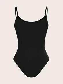 SHEIN BASICS 3 件装女士休闲基本款细肩带吊带紧身衣，适合夏季 - 彩色 - 查看 4