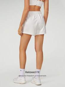 GLOWMODE Shorts Deportivos Para Mujeres - Blanco - Ver 3