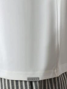 SUMWON 宽松版型东京都市街头风 T 恤，背面印有日语脚本图案，休闲夏季节日轻便宽松 T 恤，男女通用时尚 - 白色 - 查看 5