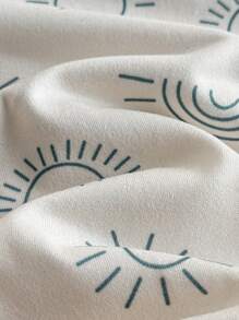 Vintaside Kids Conjunto de 4 piezas para bebé niño con camiseta de manga corta de cuello redondo y shorts de verano, fabricado en tela de punto, versión holgada, en estilo beige y verde grisáceo, fresco y versátil, de estilo de moda sencillo. La camiseta de cuello redondo y manga corta es cómoda y generosa, los shorts son holgados y con forma. La camiseta y los shorts están equipados con estampados de sol, llenos de vitalidad y diversión. Adecuado para deportes, ocio en casa, parque de diversiones, deportes, fotos padres-hijos, fiestas y talla grande.